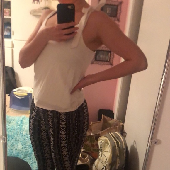 J Crew white tanktop (w/adjustable tiesonshoulder) - Picture 1 of 3